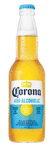 Corona Non Alcoholic Beer - Same Crisp and Balanced Taste of Your Favorite Mexican Lager (6 12oz Individual Bottles) NA Beer Non-Alcohol Zero Alcoholic Brew