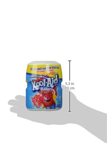 Kool-Aid Sugar-Sweetened Summer Blast Tropical Punch Artificially Flavored Powdered Soft Drink Mix (19 oz Canister) (Pack of 4)