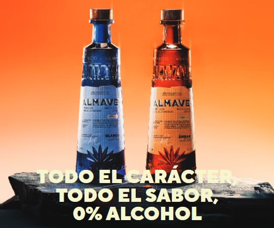 Almave Ambar Non-Alcoholic Blue Agave Spirit – The First Premium Tequila Alternative Made with Blue Agave – Handcrafted in Jalisco, Mexico