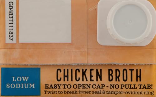 Kettle & Fire Organic Low Sodium Chicken Broth, 32 OZ (Pack of 4)
