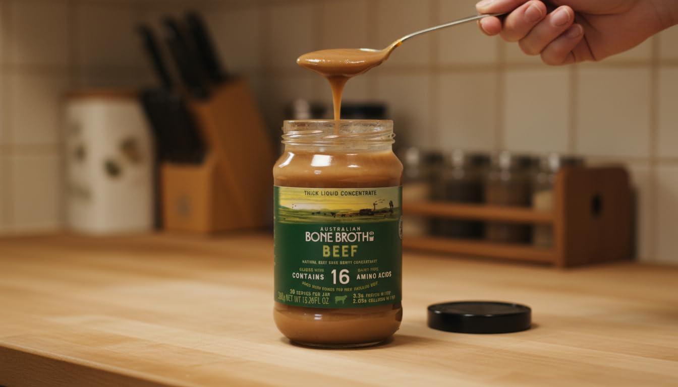 ABBCo Beef Bone Broth Concentrate, Made with New Zealand Beef, Halal, Savoury Cooking Stock Base for Soups, Gravies & Sauces, Just Add Hot Water.