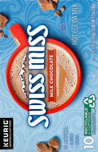 Swiss Miss, Single Serve Hot Chocolate K-Cup Pods Milk Chocolate Hot Cocoa, 10 Count, 0.65 Oz