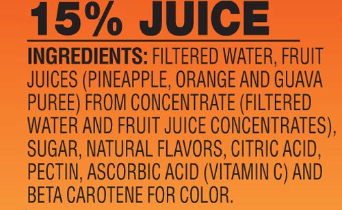 Langers Juice Cocktail, Pineapple Orange Guava, 15.2 Fl Oz (Pack of 12)
