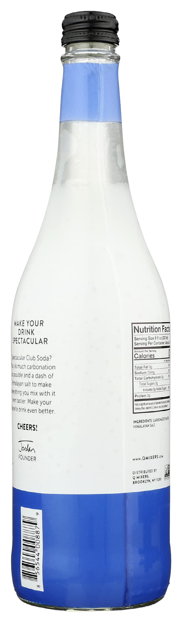 Q Tonic Club Soda, Max Carbonation Carefully Crafted, Crisp & Refreshing, Kosher, Non-GMO, 25.4 Fluid Ounce (Pack of 8)