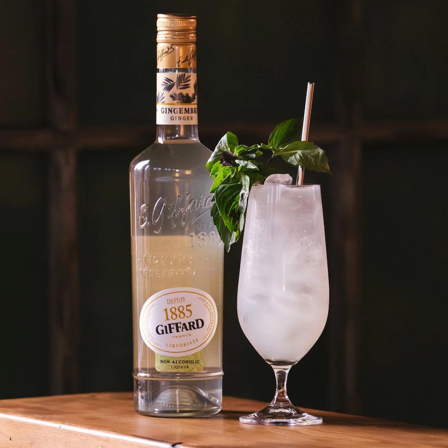Giffard Depuis 1885 Ginger and Grapefruit Alcohol-Free Liqueur 6 Pack - Made in France, 700ml Bottles, Perfect for Spritzers, Mixed Drinks