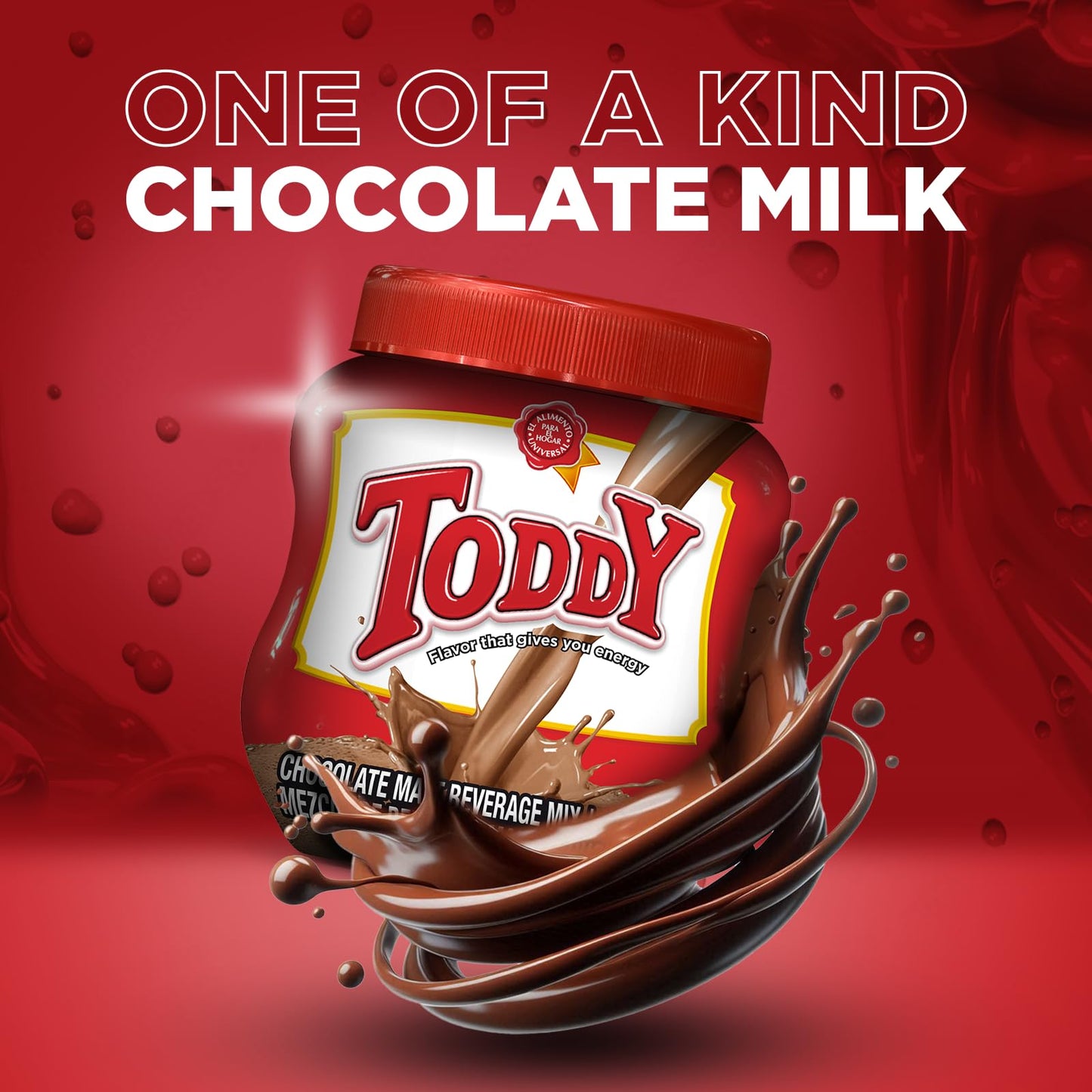 Toddy Chocolate Powder Drink Mix – Breakfast Shake with Vitamins and Proteins for Kids & Adults – Hot & Cold Beverage