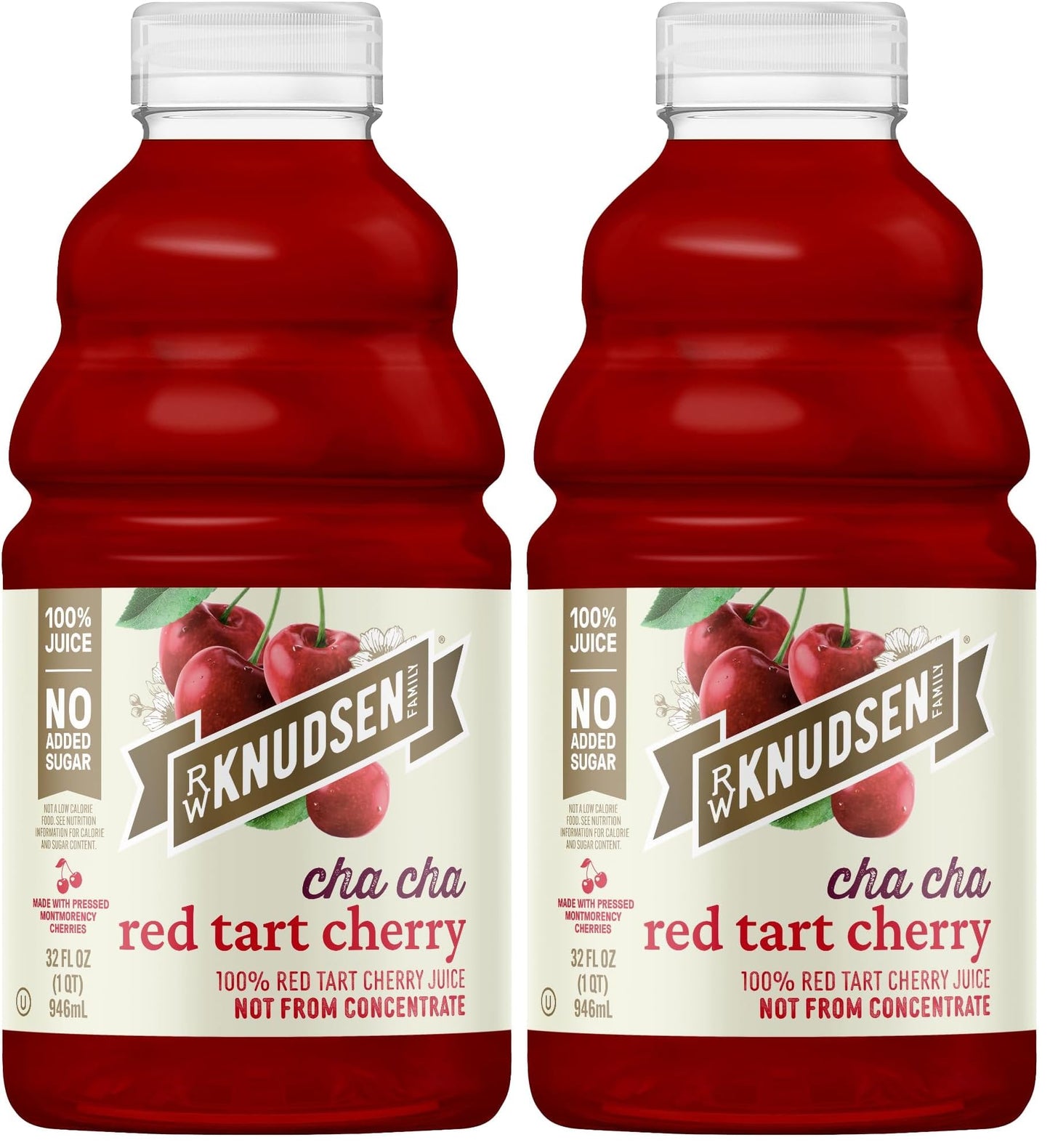 R.W. Knudsen Cha Cha Red Tart Cherry Juice, 32 fl oz (Pack of 2)
