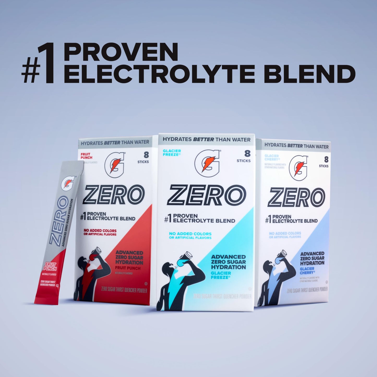 Gatorade Zero Sugar Electrolyte Powder Drink Mix, Lemon Lime, (32 Servings), No Artificial Flavors, No Added Colors, Zero Sugar, Sports Drinks, Hydration, Electrolyte Drink