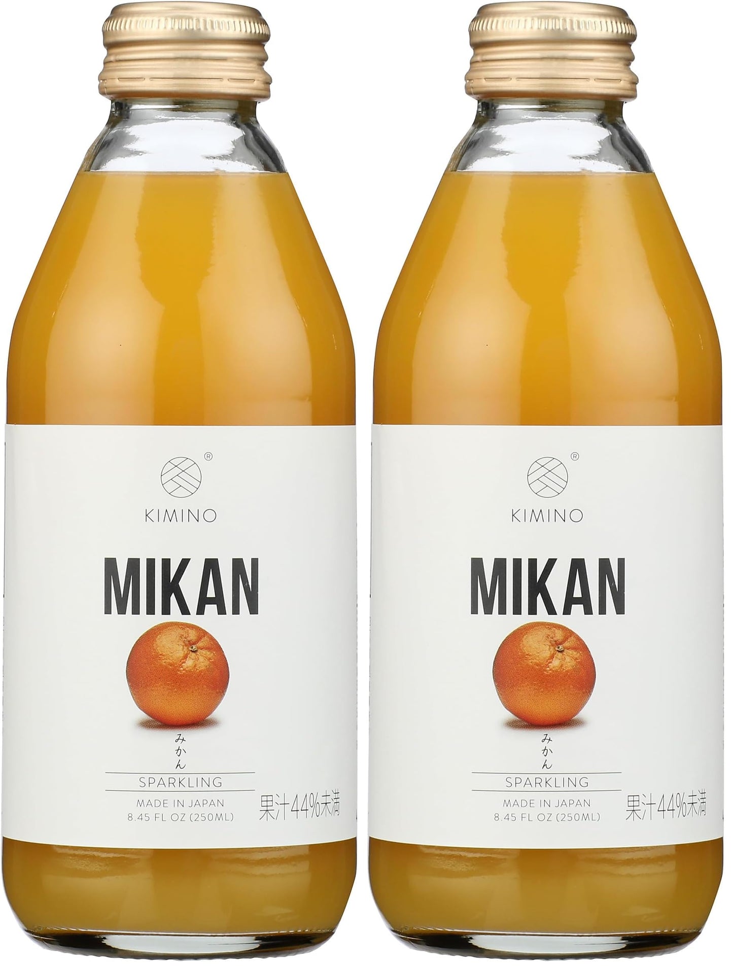 KIMINO DRINKS Sparkling Mikan Juice, 8.45 Fl Oz (Pack of 2)