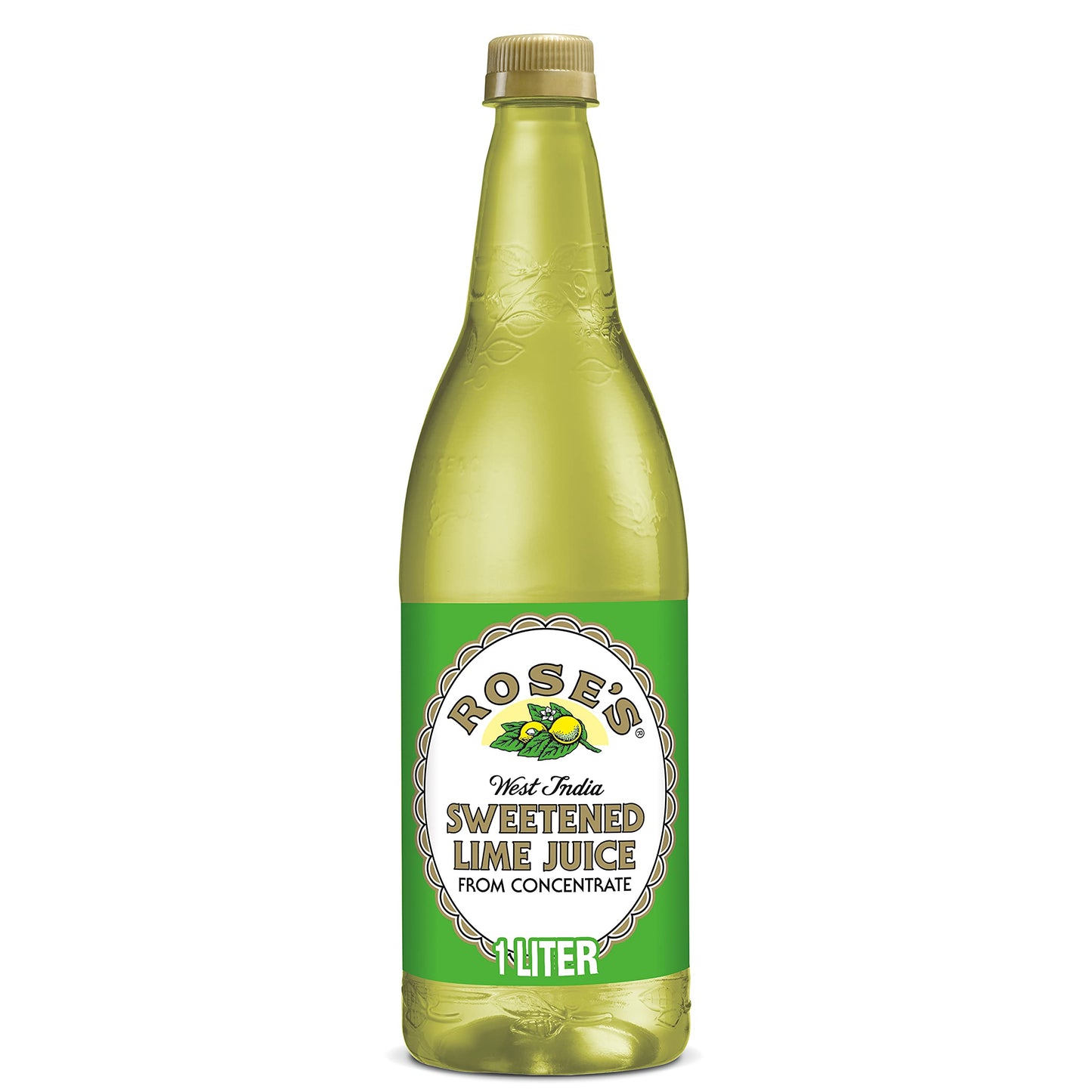 Rose's Sweetened Lime Juice, 1 L bottle (Pack of 12), Made with Real Lime Juice, Mixer to Add to Cocktails and Non-Alchoholic Drinks, Trusted by Bartenders