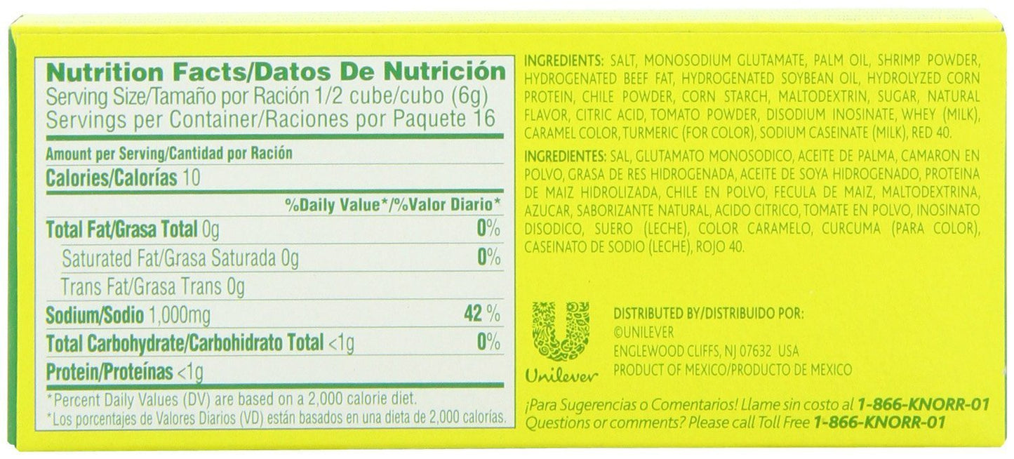 Knorr Bouillon Cubes, Shrimp 3.1 oz 3 Pack