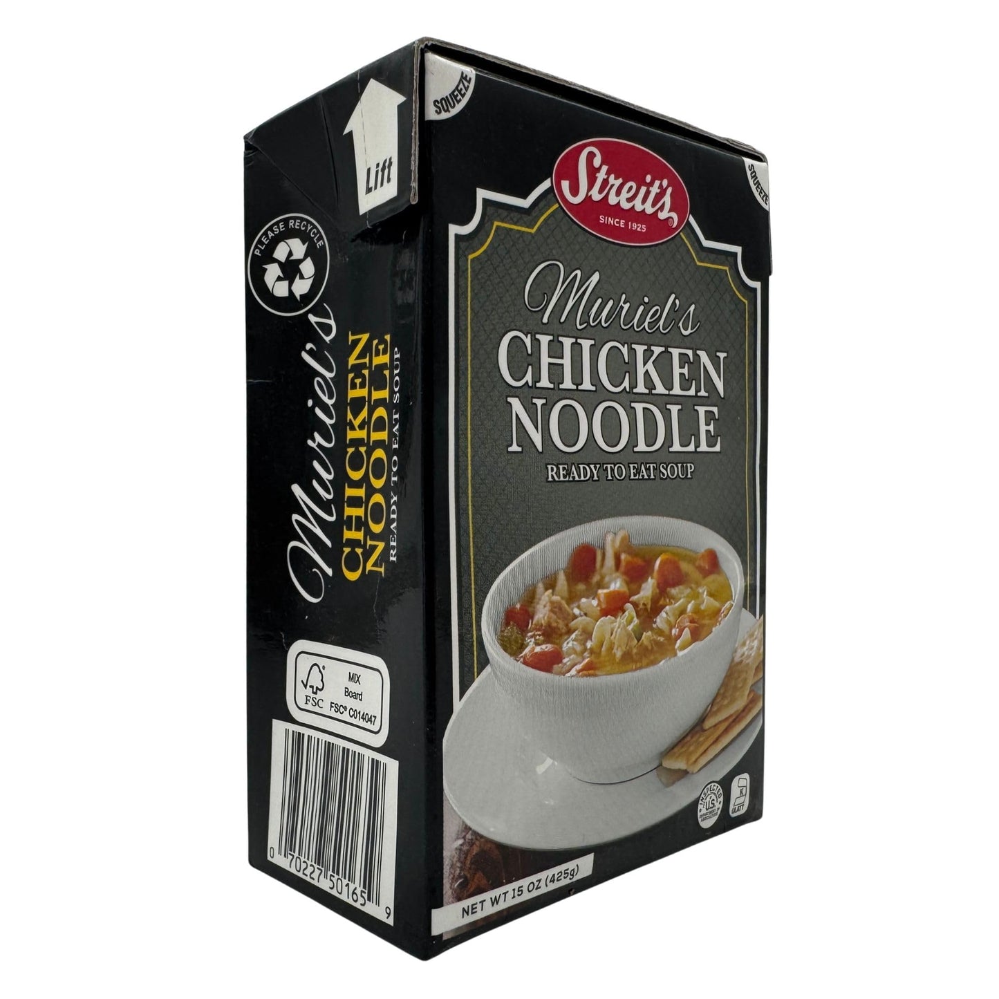 Streits Chunky Chicken Noodle Soup - Ready to Serve, Kosher Certified, No MSG or Hydrogenated Oils, Family Owned (15oz, Pack of 3)