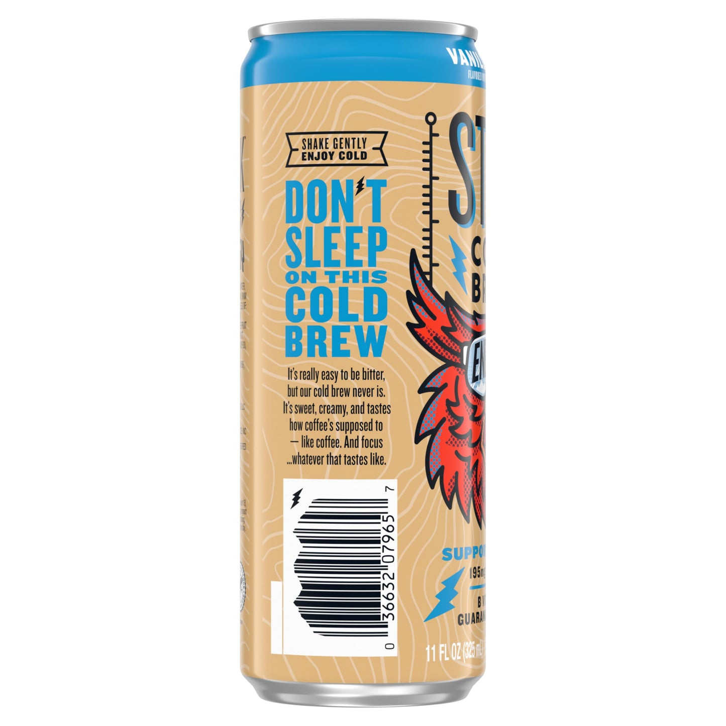 SToK Cold Brew Energy Vanilla Cream, Energy Coffee Beverage with 195mg Caffeine to Help Support Focus, Canned Coffee with B-Vitamins, Guarana and Ginseng,11 fl oz, 12pk