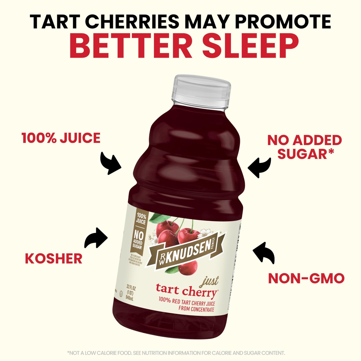 R.W. Knudsen Just Tart Cherry Juice, 32 fl oz (Pack of 1)