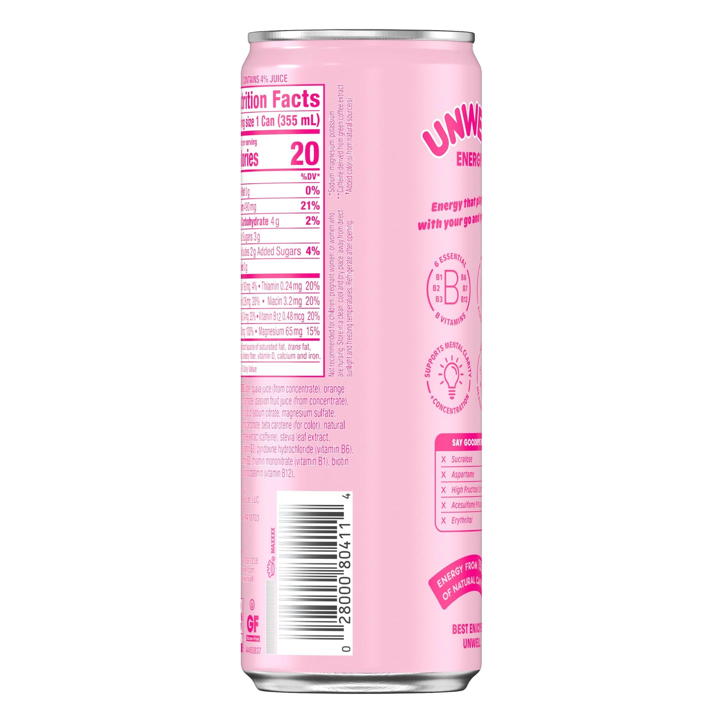 Unwell Energy RTD Passionfruit, Orange, Guava 12x12oz