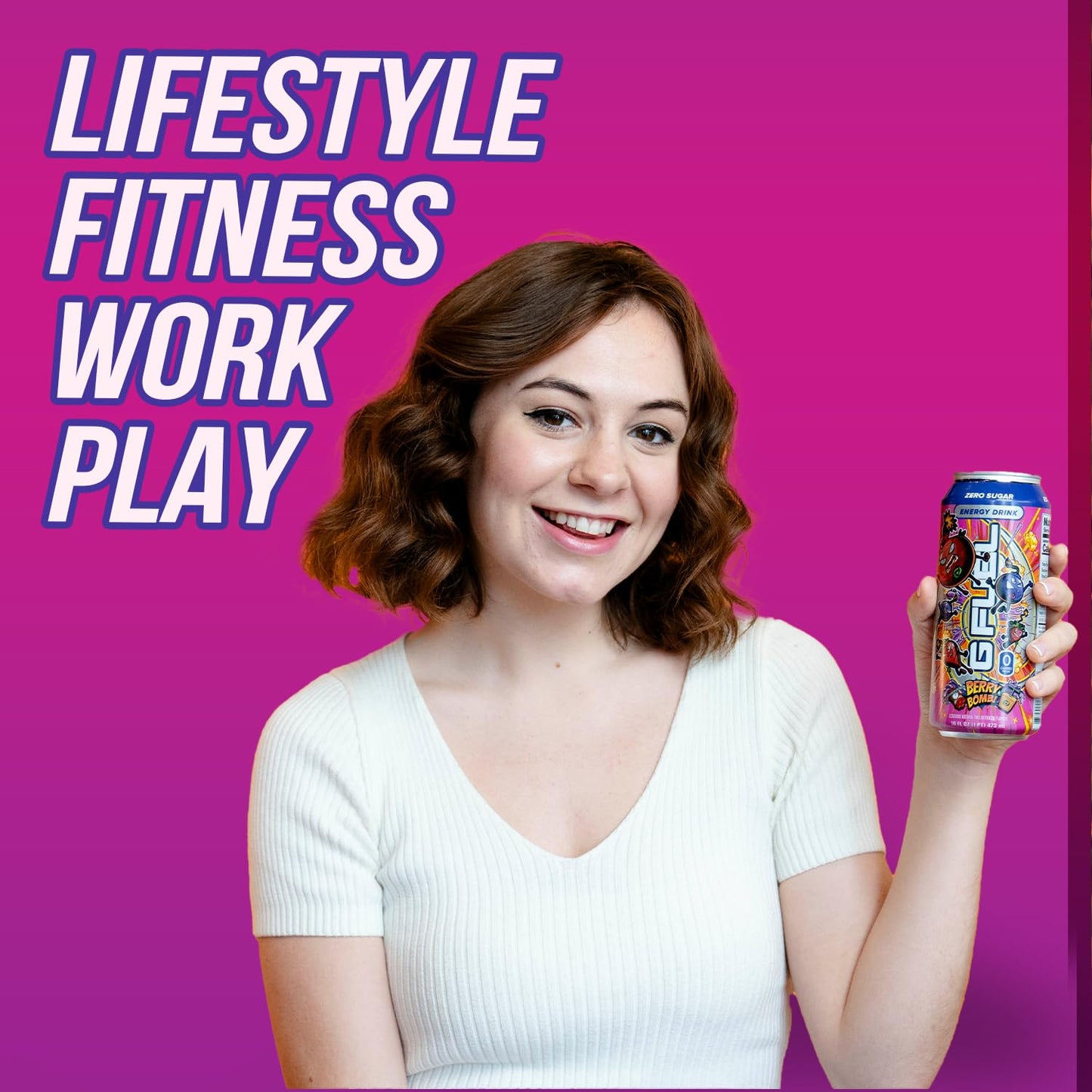 G Fuel Energy Drink, Berry Bomb, Sugar Free Carbonated Beverage with 300mg Caffeine, Daily Energy Boost with Focus Amino, Vitamin + Antioxidants, 16 oz Cans (Berry Bomb, 12-Pack)
