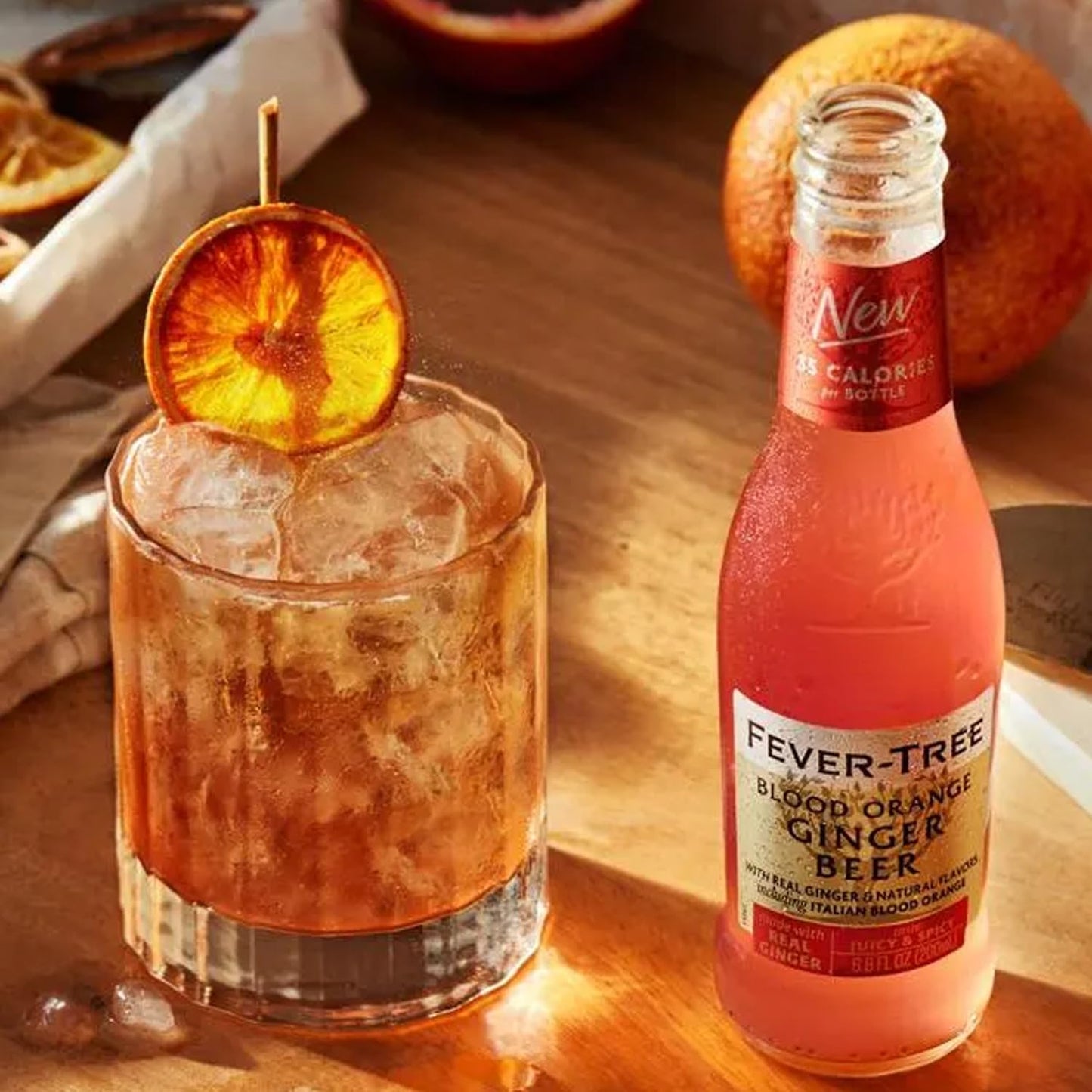 Ritual Zero Non-Alcoholic Rum Alternative with 5 Pack of Fever Tree Blood Orange Ginger Beer for your favorite Alcohol-Free Mixed Drink