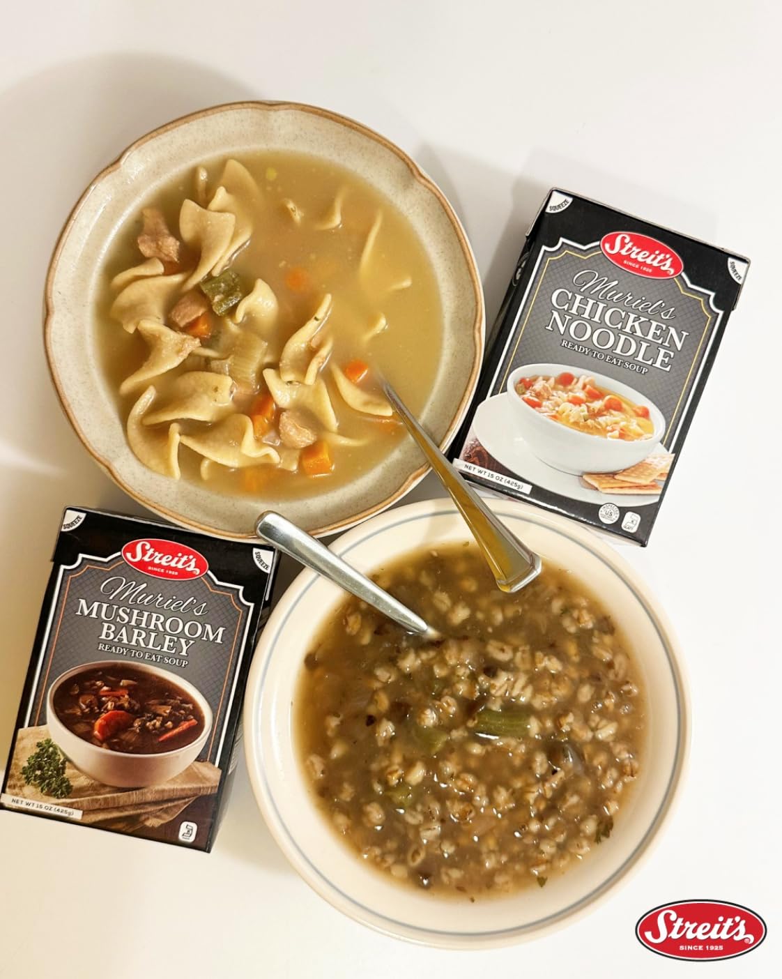 Streits Mushroom Barley Soup - Ready to Serve, Hearty Mushroom Soup, Kosher Certified, No MSG or Hydrogenated Oils, Vegan, Family Owned (15oz, Pack of 3)