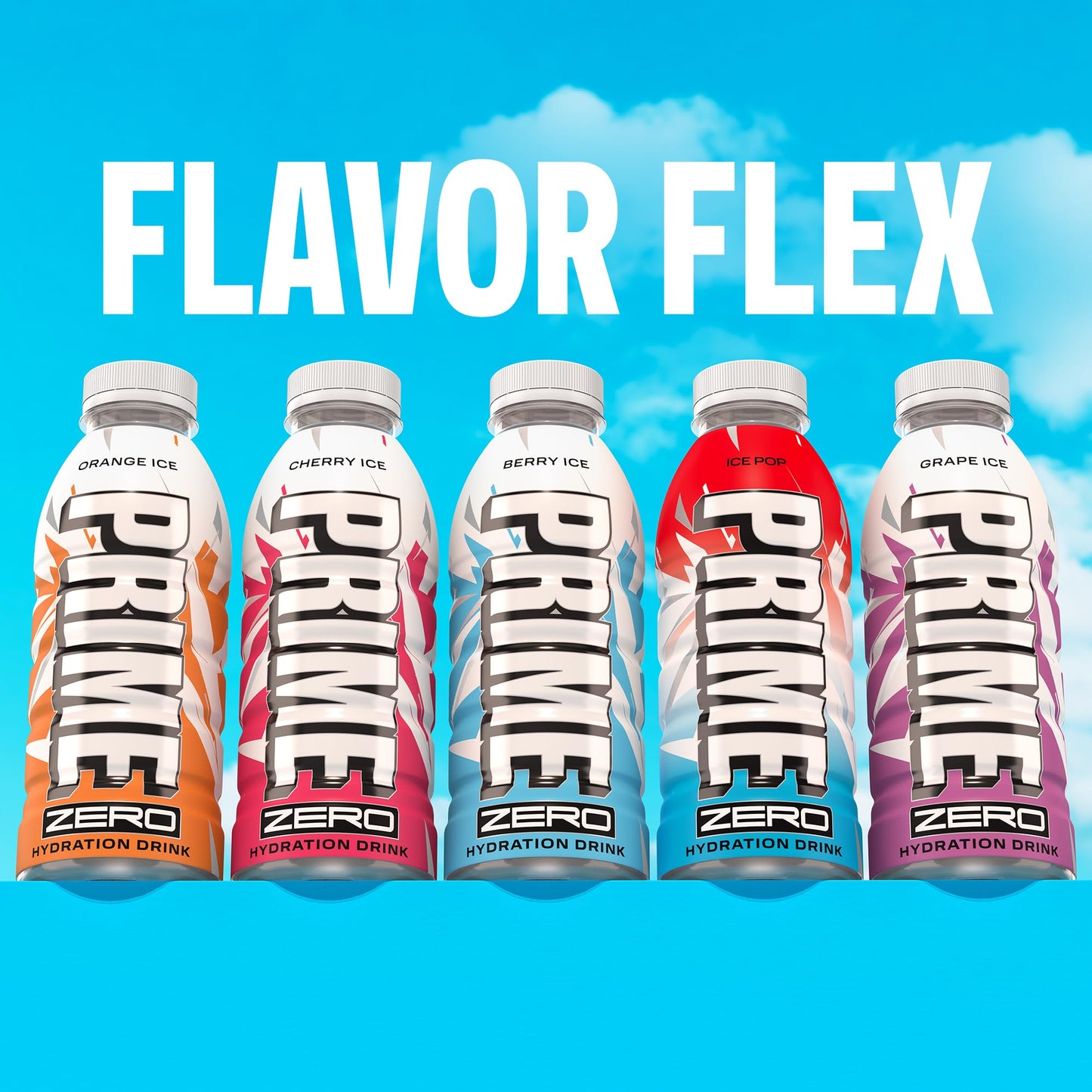 PRIME ZERO ICE POP, Sugar Free Sports Drinks, Electrolyte Enhanced to Replenish Fluids, B Vitamins, Antioxidants, Low Calorie, Made with Natural Flavors, 16.9 Fl Oz 12 Pack