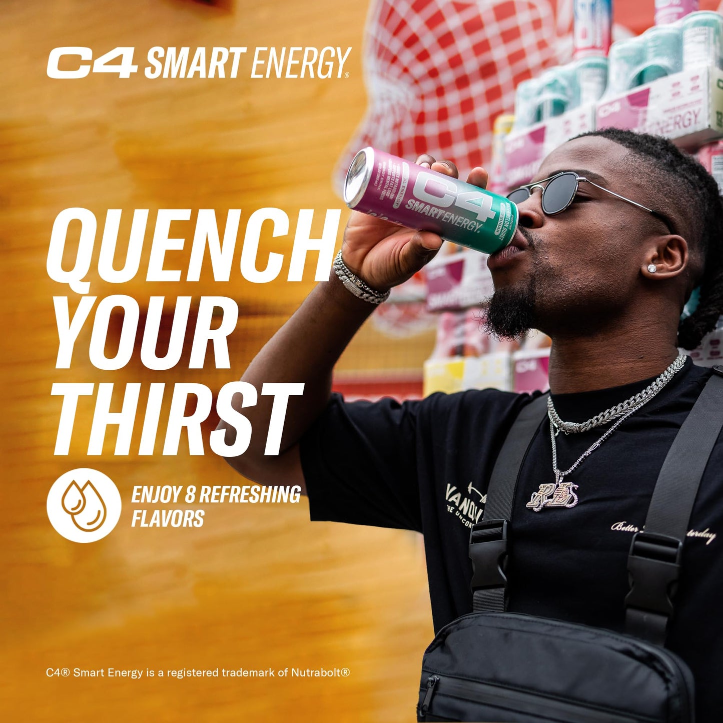 C4 Smart Energy Drink - Sugar Free Performance Fuel & Nootropic Brain Booster, Coffee Substitute or Alternative | Watermelon Burst 12 Oz - 12 Pack
