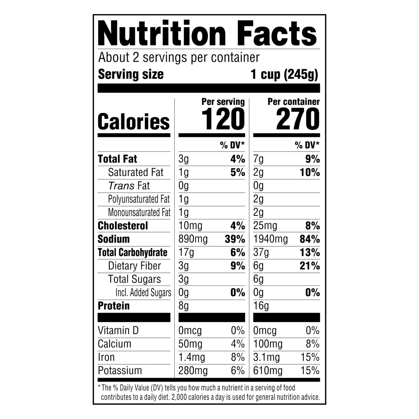 Amazon Grocery, Hearty Beef & Vegetable Soup, 18.8 Oz