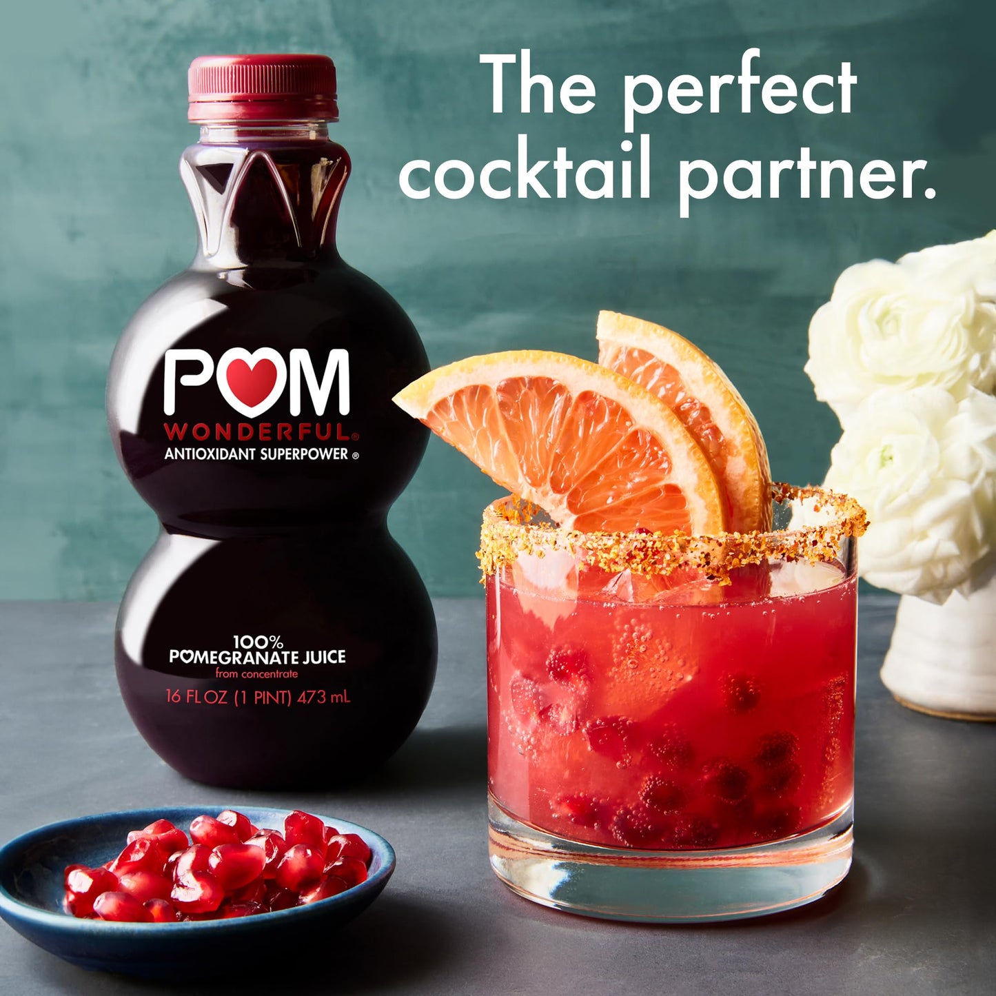 POM Wonderful 100% Pomegranate Juice, 16 Ounce Bottle