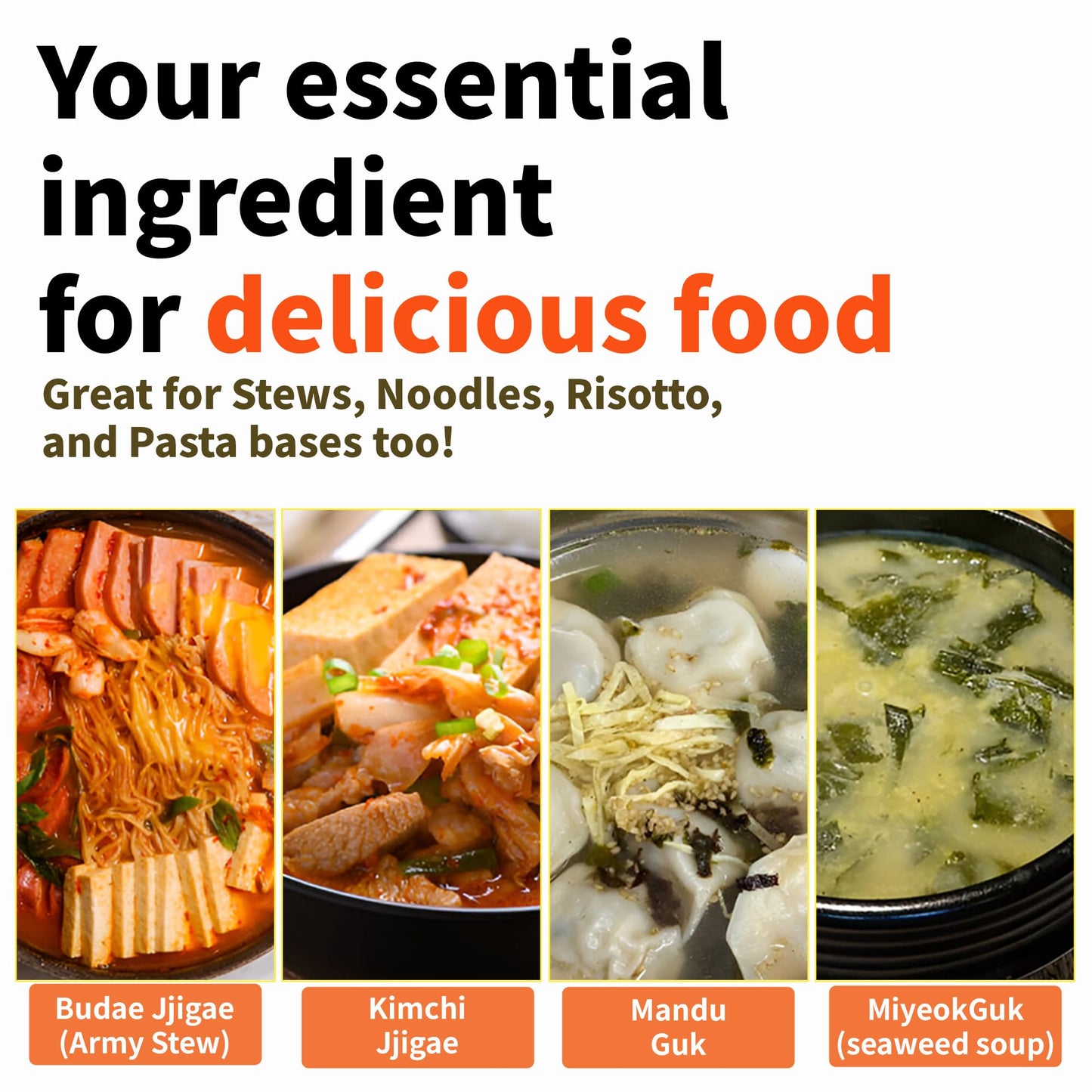 The Joah Traditional Korean Soup Broth 0.18oz x 25 tablets | Individual Packages Base Soup Stock Korea Made Korean Asian food| 코인육수 (1, Perfect Base:Savory Anchovy)