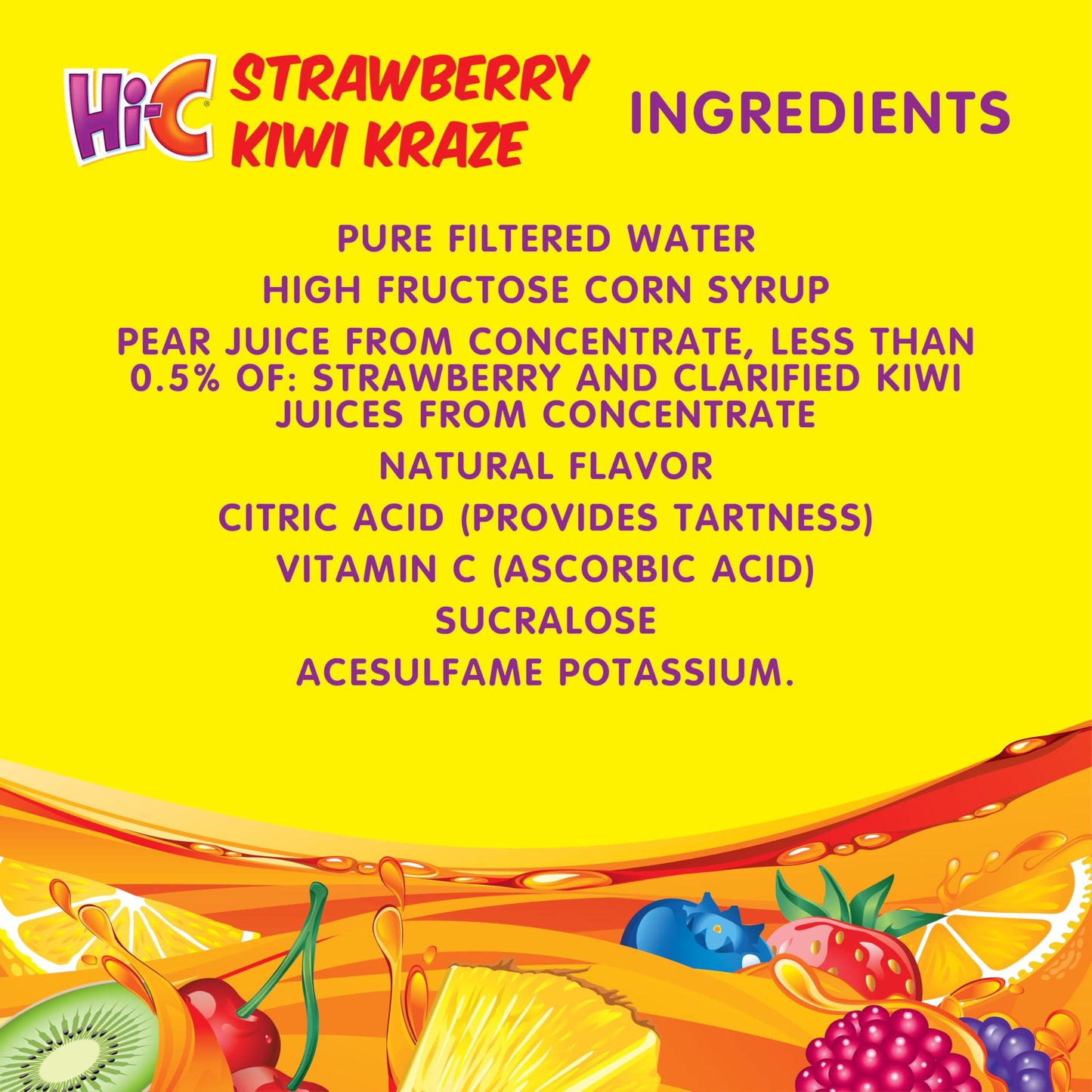 HI-C Strawberry Kiwi Kraze 6oz 8pk