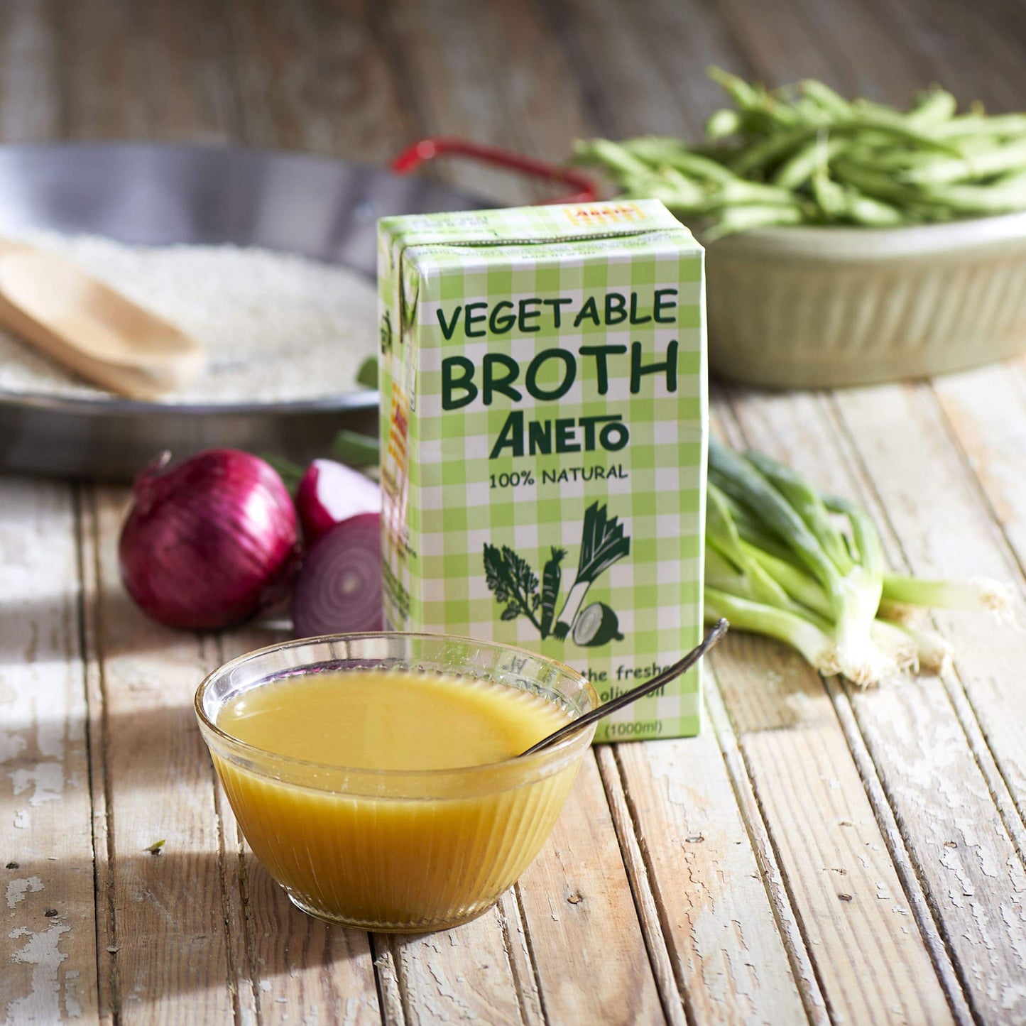 Aneto 100% Natural Vegetable Broth 34 fluid ounce | Made in Spain | Whole Ingredients | Gluten Free | (6)
