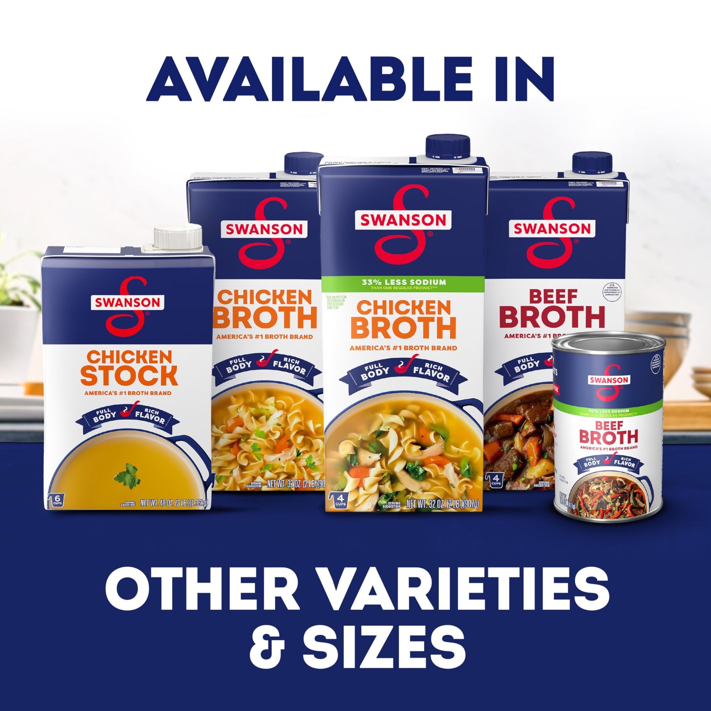 SWANSON S 100% Natural Chicken Broth, 32 oz Carton