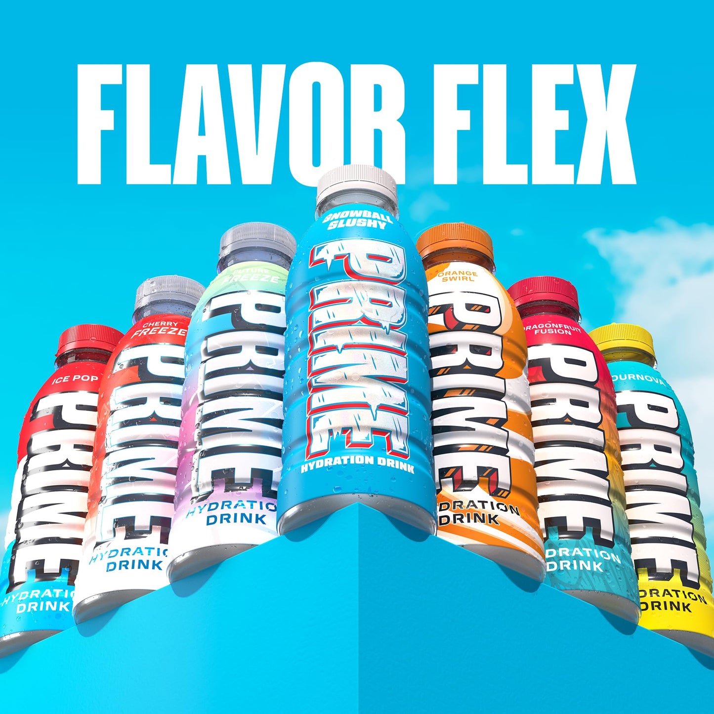 PRIME Hydration, SNOWBALL SLUSHY, Sports Drinks, Electrolyte Enhanced for Replenishing Fluids, 250mg BCAAs, B Vitamins, Antioxidants, Low Sugar, 16.9 Fl Oz, 12 Pack