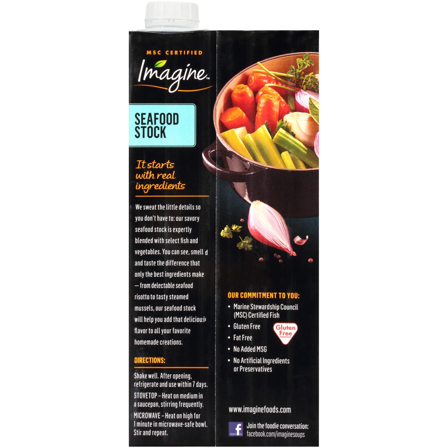 Imagine Seafood Stock, 32 fl oz (Pack of 6)