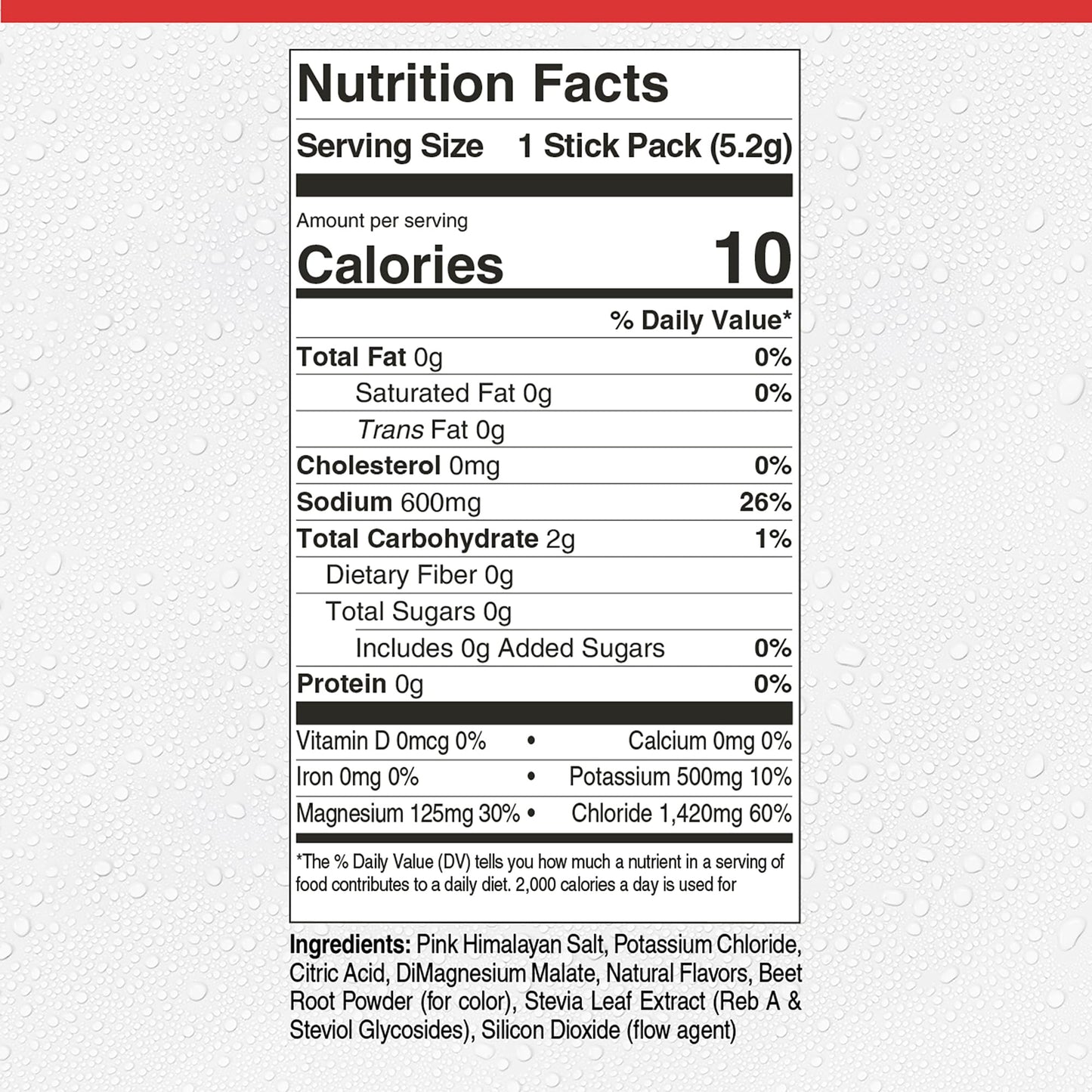 LIFEAID FITAID Hydrate Clean Electrolyte Mix, Zero Sugar, Balanced Electrolyte Ratios: 600mg Sodium, 500mg Potassium, 125mg Magnesium, Watermelon Wave, for Exercise & Active Hydration, 30 Sticks