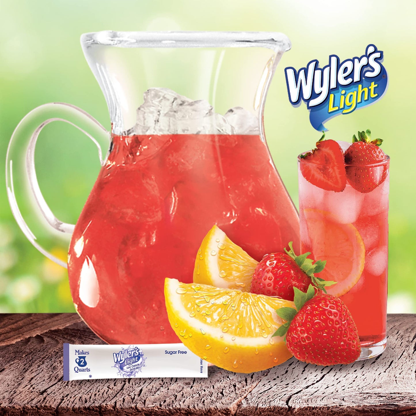 Wyler's Light Pitcher Packs, Water Drink Mix, Strawberry Lemonade,6 Pitcher Packets (Pack of 4)