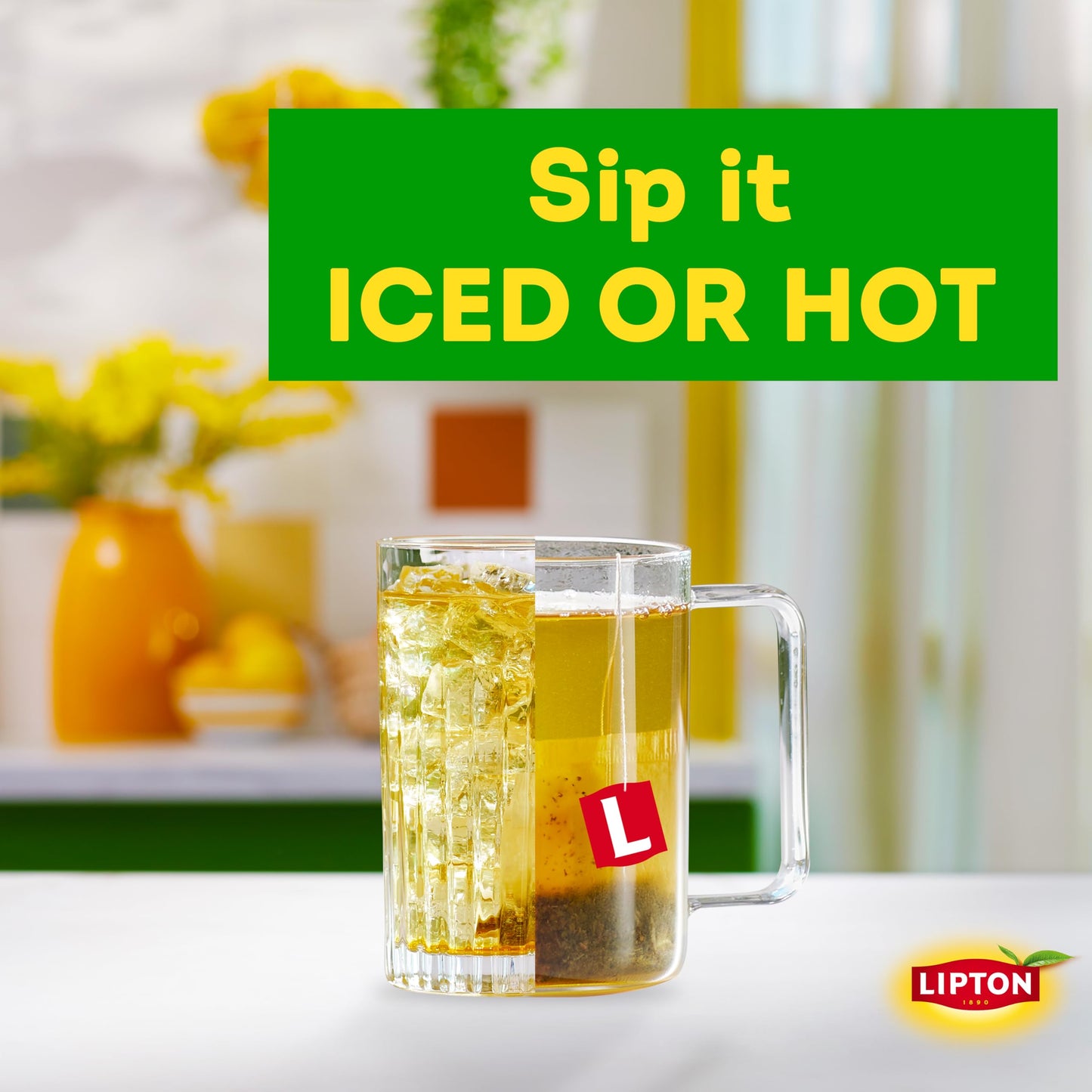 Lipton Decaffeinated Green Tea Bags, Unsweetened Teabags for Decaf Hot Tea or Decaf Iced Tea with Flavonoids, 40 Total Tea Bags