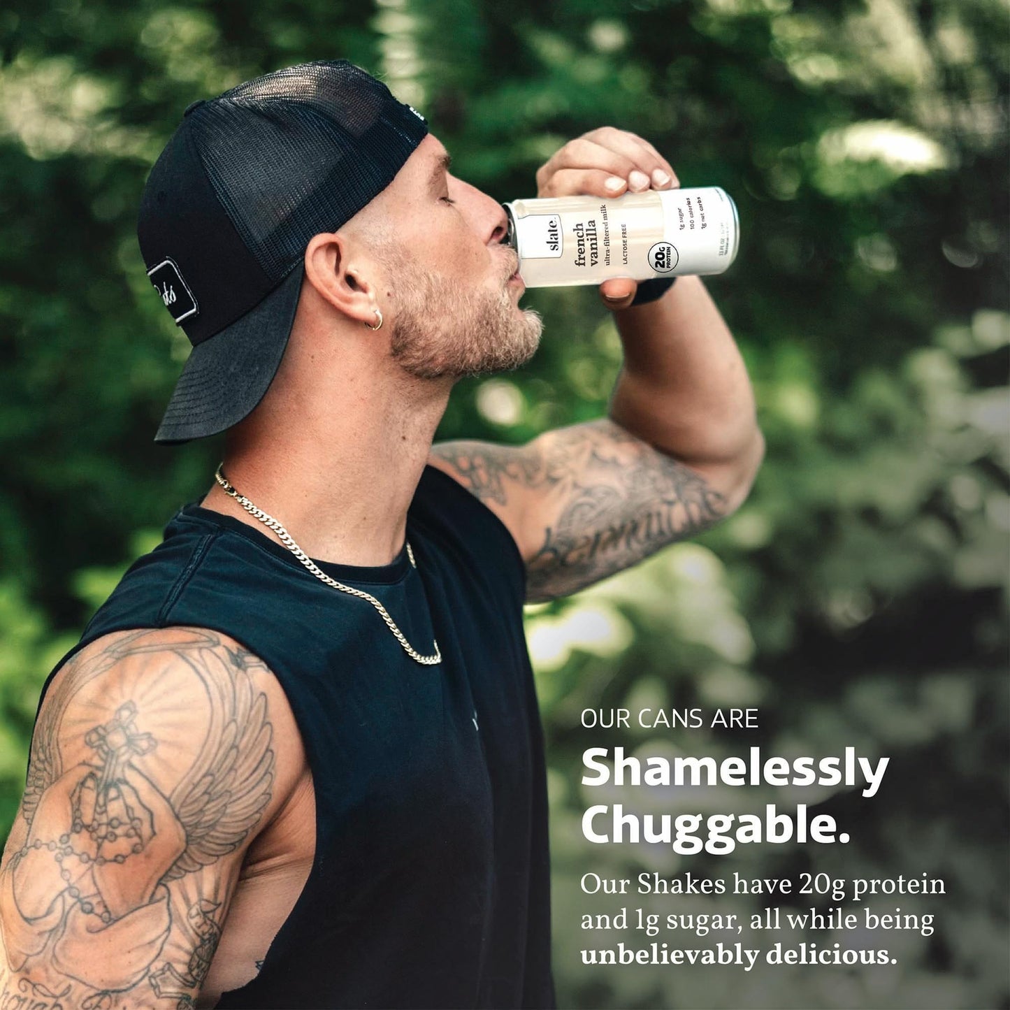 Slate Milk - High Protein Milk Shake - French Vanilla, 11 Fl Oz