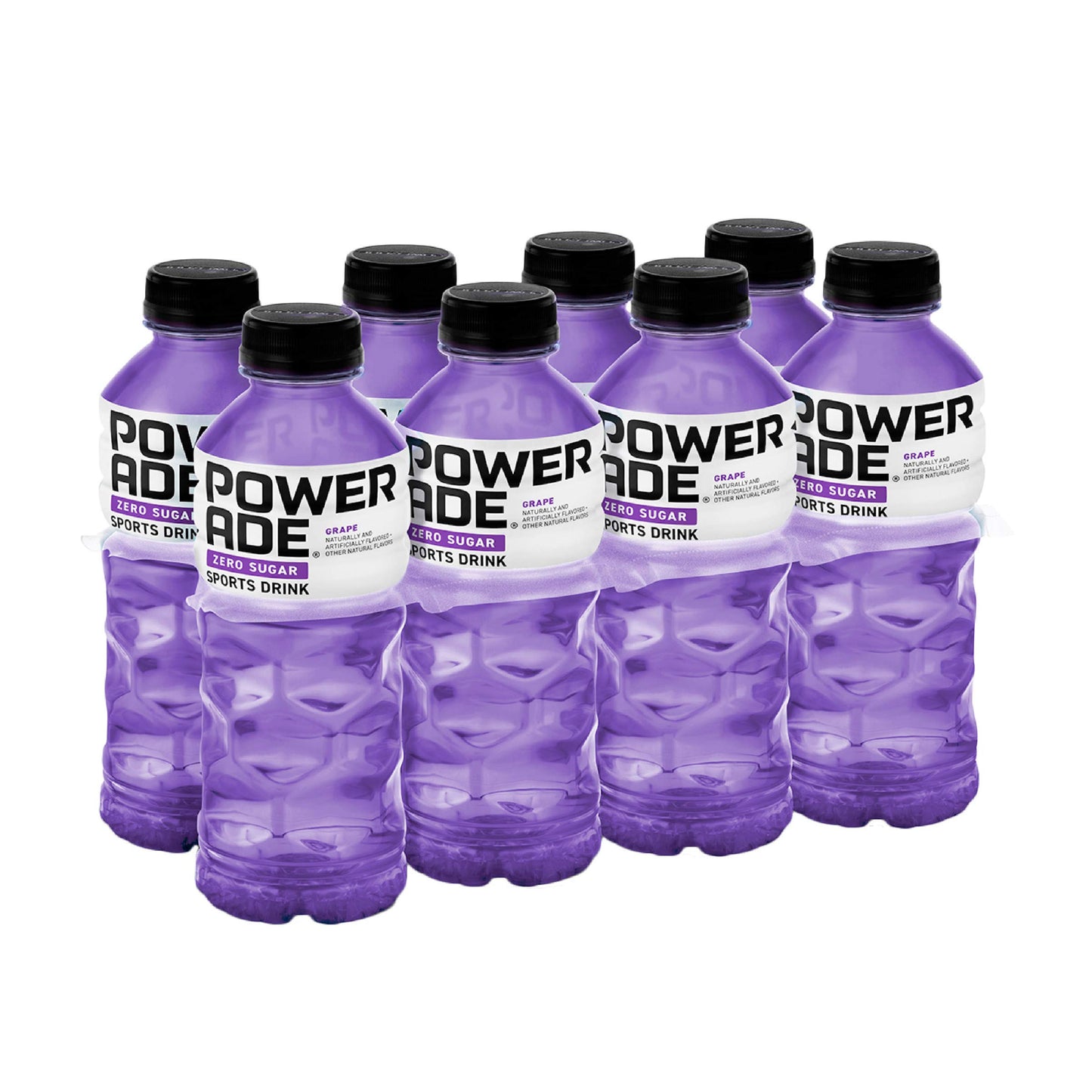 POWERADE Electrolyte Enhanced Zero Sugar Grape Sports Drink, 20 Ounce (Pack of 8)