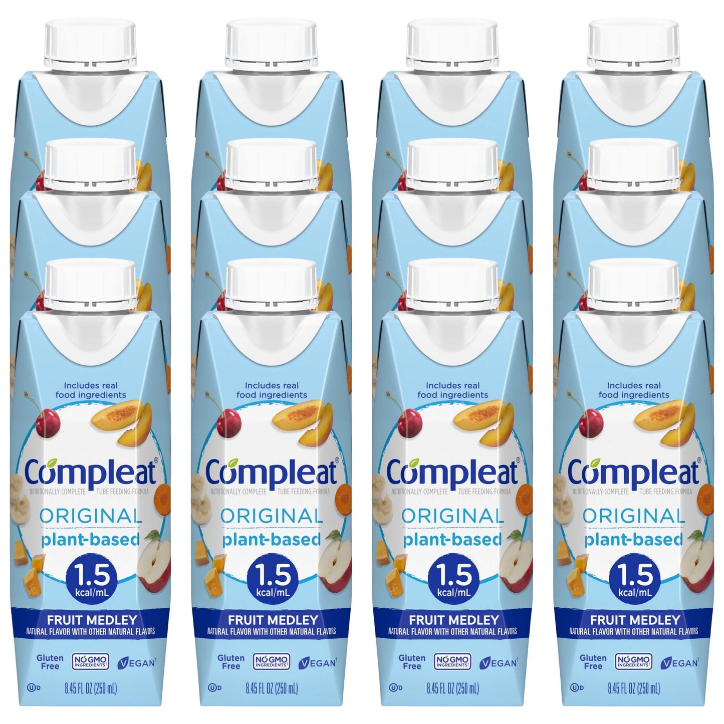 Nestle Compleat Original 1.5 Tube Feeding Formula Fruit Medley 250 mL Carton 24 Ct