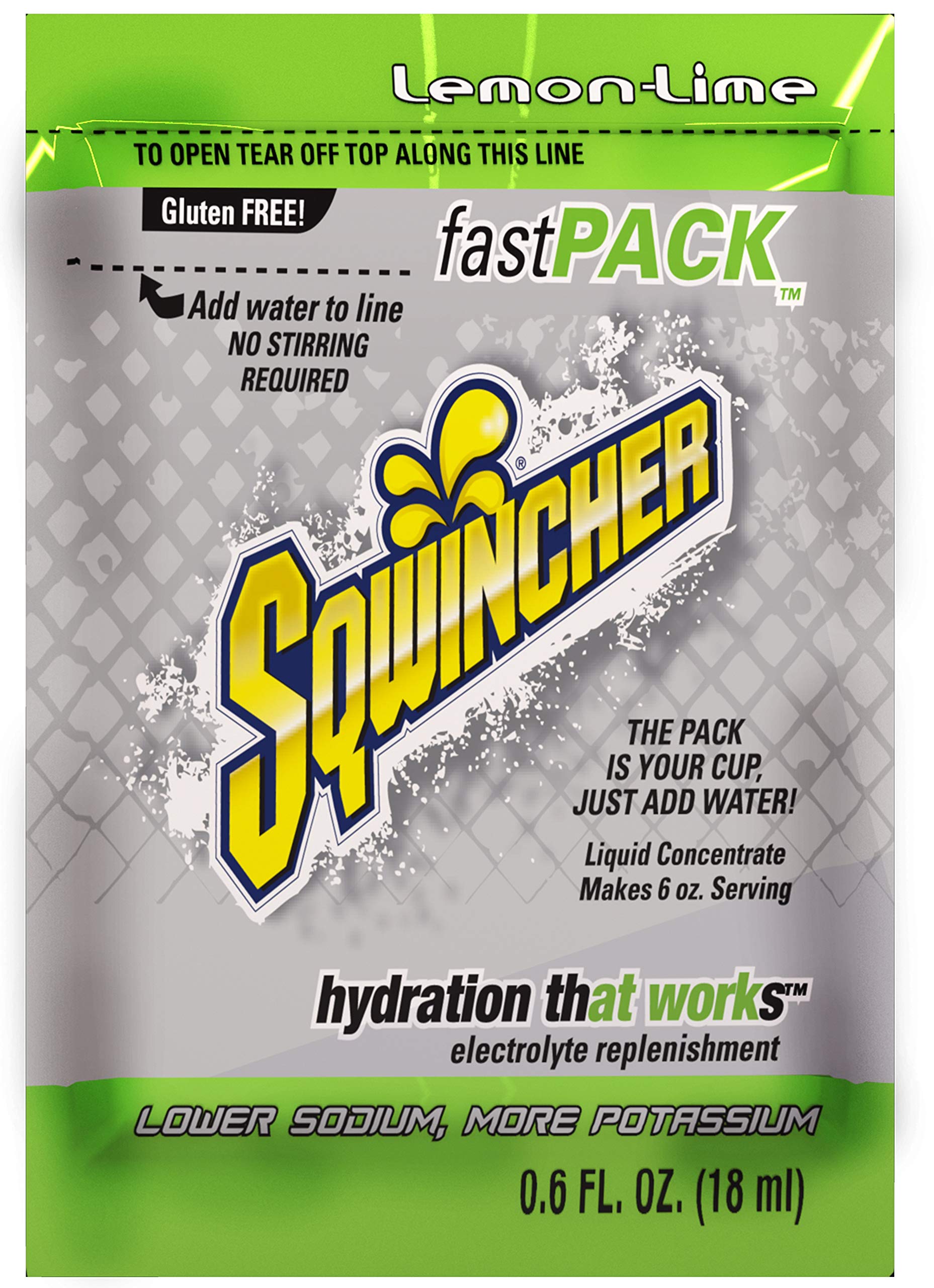 Sqwincher 015308-LL Fast Pack Liquid Concentrate Packet, 6 oz, Yellow ...