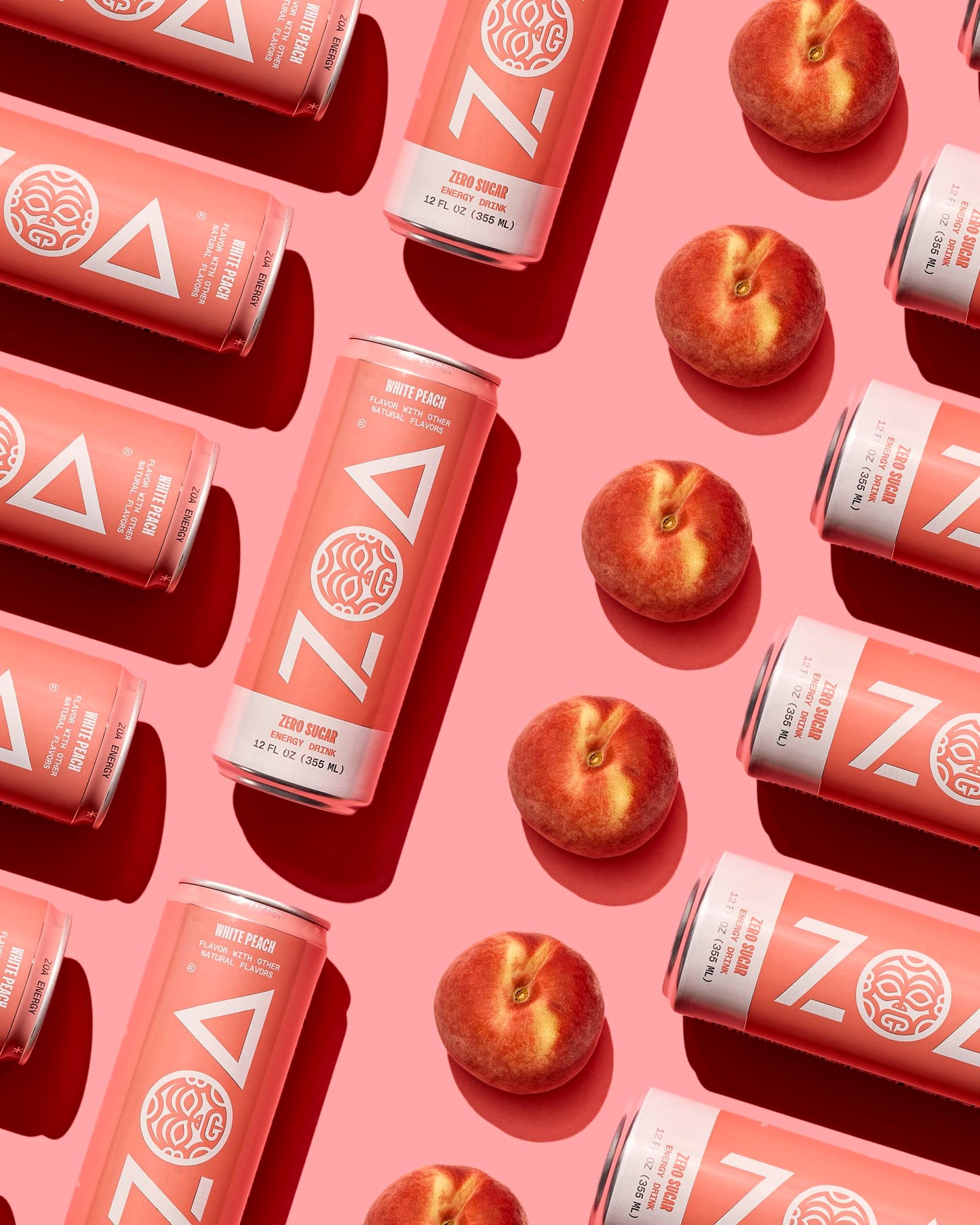 ZOA Zero Sugar Energy Drink Variety Pack, Sugar Free with Electrolytes, Healthy Vitamin C, Amino Acids, Essential B-Vitamins, and Caffeine from Green Tea, 18 12 oz cans, White Peach, Tropical Punch, Frosted Grape