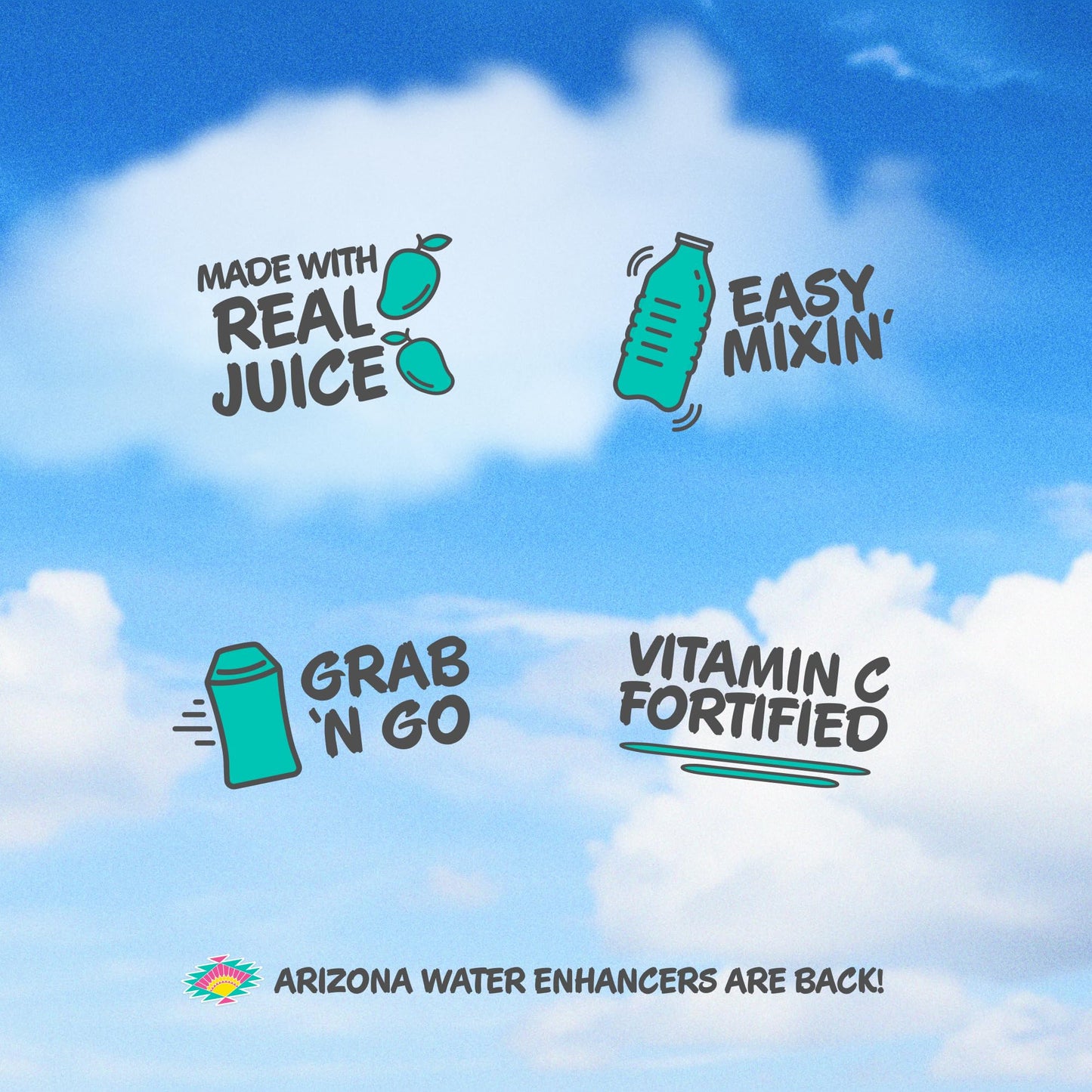AriZona Mucho Mango Fruit Juice Cocktail - On-the-Go Water Enhancer, 1.62 fl oz Bottle (Pack of 12)