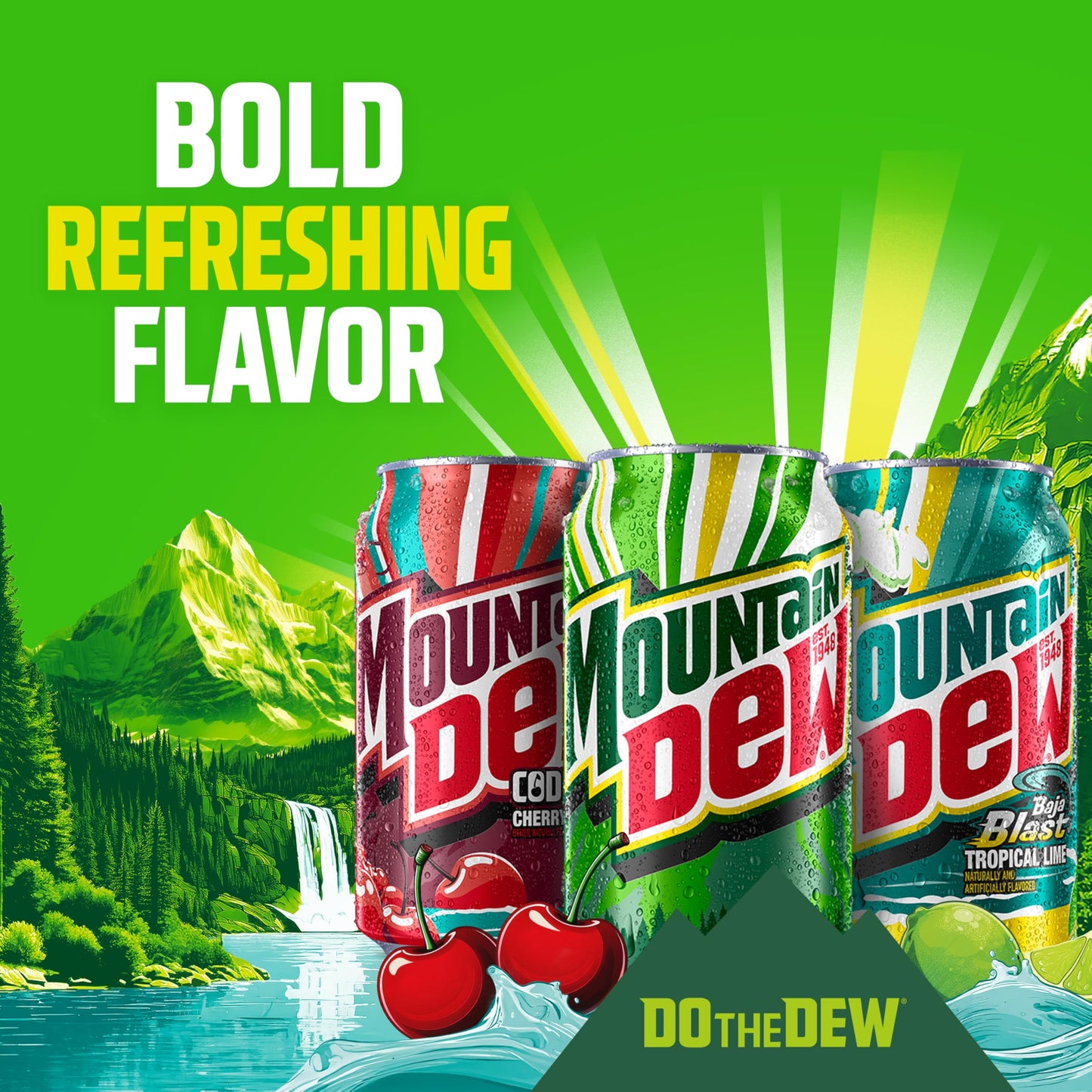 Mountain Dew, Baja Cabo Citrus Zero Sugar 12 Fl Oz Cans (Pack of 12)