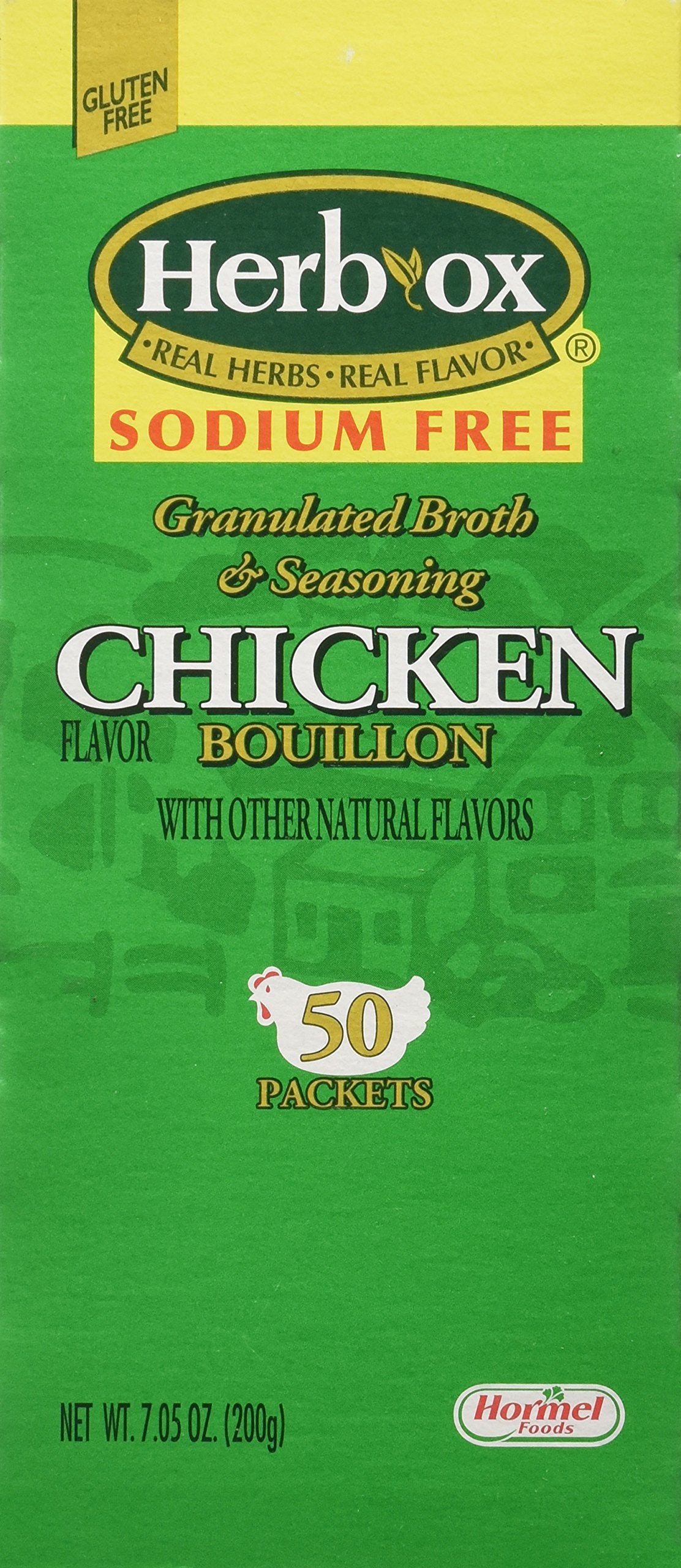 Herb-ox Hormel Herb Ox Chicken Bouillon Sodium Free 50 Packets