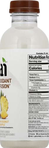 Bai Cocofusions Puna Coconut Pineapple, Antioxidant Infused Beverage, 18 Fl Oz