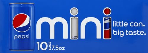 Pepsi Soda, Mini Cans | 7.5 Ounce | 20 Count