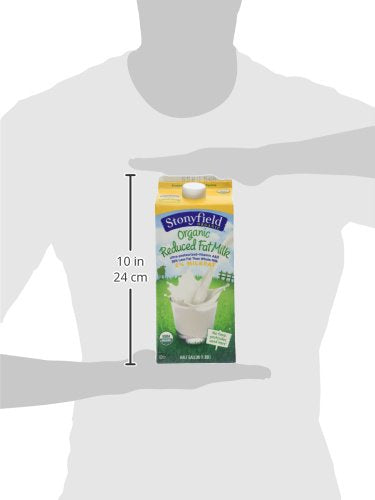 Stonyfield Organic Milk Up Half Gallon, Reduced Fat 2%, 64 oz