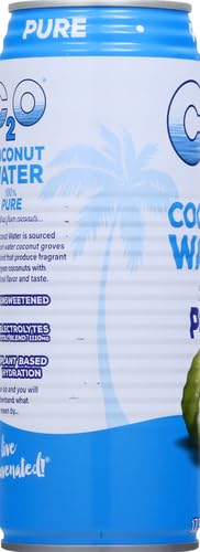 C2O Pure Coconut Water, Unsweetened, 17.5 oz