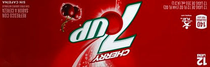 7UP Cherry Flavored Soda, 12 fl. oz. Cans, 12 Pack (Pack of 2)