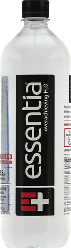 Essentia 1 Liter Bottled Water; 99.9% Pure, Infused with Electrolytes for a Smooth Taste, pH 9.5 or Higher; Ionized Alkaline Water