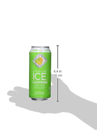Sparkling Ice® +Caffeine, Citrus Twist Flavored Sparkling Water with Caffeine, Zero Sugar, with Vitamins and Antioxidants, Low Calorie Beverage, 16 fl oz Can (Pack of 2)